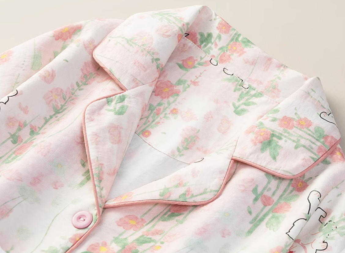 Women’s Long Sleeve Marie Cat Pajama Set – Cute & Casual Loungewear for Spring & Autumn, Outdoor-Friendly Sleepwear with Pockets