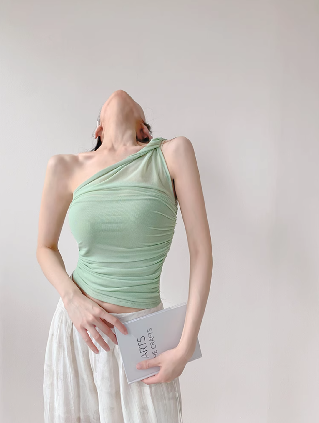 Asymmetrical Mesh Strap Crop Top – Sexy Slim-Fit Buttoned Cami for Summer Looks